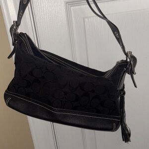 Coach Black Signature Shoulder Bag